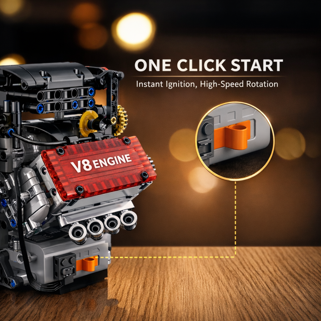 Motorized V8 Engine Building Kit