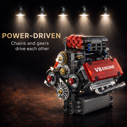 Motorized V8 Engine Building Kit