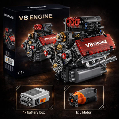 Motorized V8 Engine Building Kit