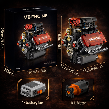 Motorized V8 Engine Building Kit